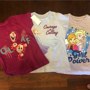 Frozen Elsa Anna 2T Girls Shirt Lot NWT
